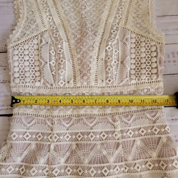 Karen Millen Beige Lace Midi Dress - Picture 4 of 7